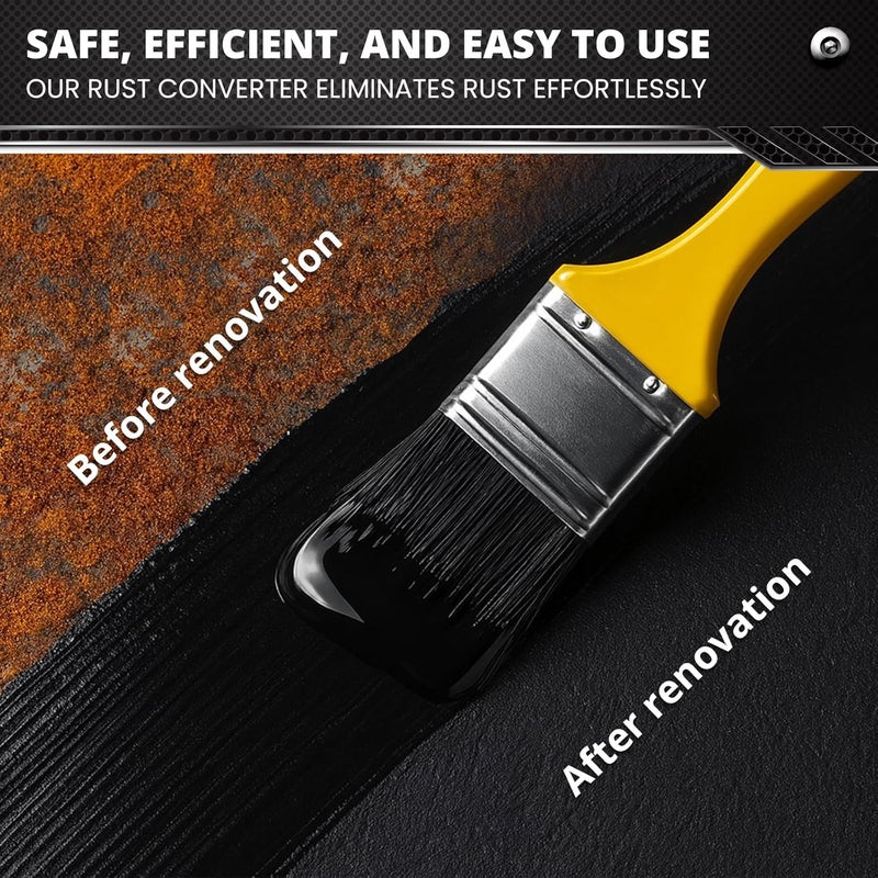 DWIL Rust Converter for Metal, 2 in 1 Rust Converter Paint and Primer, Converts Rust to Long-Lasting Protective Coating, Anti Rust and Rust Prevention Paint, No Sanding or Primer Needed, Black, 16 oz - Image 2